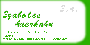 szabolcs auerhahn business card
